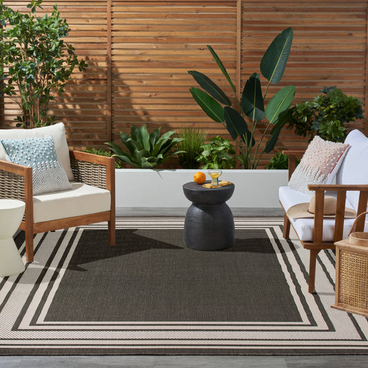 Nourison Horizon Indoor Outdoor HOZ03 Black Rug alternate image