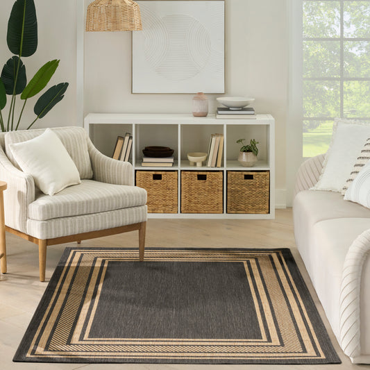 Nourison Horizon Indoor Outdoor HOZ03 Charcoal Rug alternate image