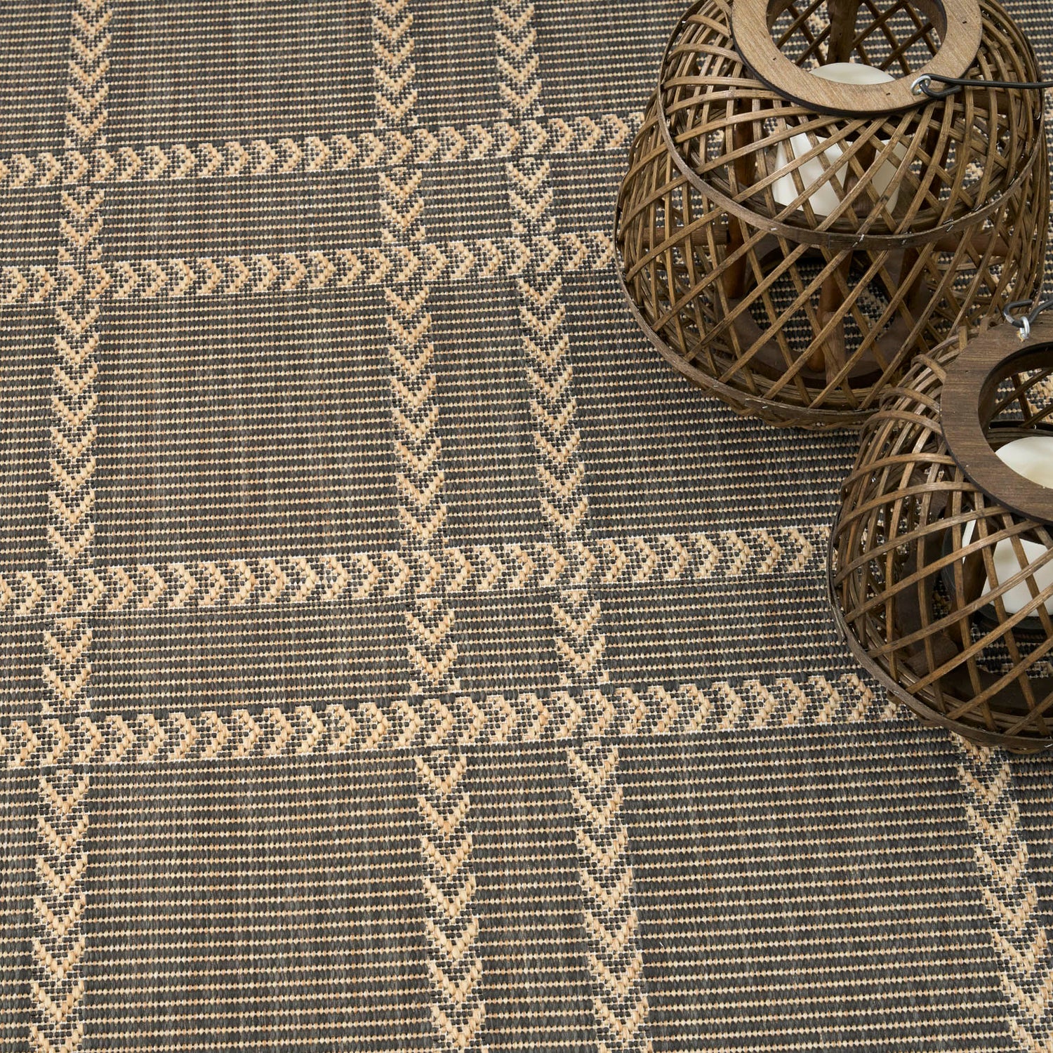 Nourison Horizon Indoor Outdoor HOZ04 Charcoal Rug