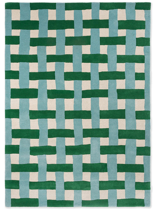 Harlequin Basketweave Emerald/Aquamarine 144107 Rug