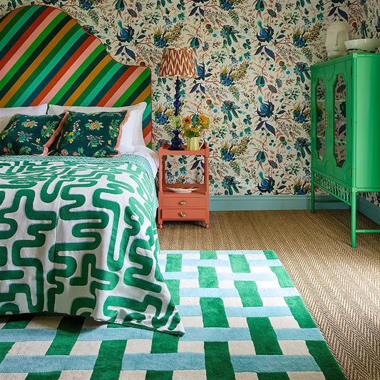 Harlequin Basketweave Emerald/Aquamarine 144107 Rug alternate image