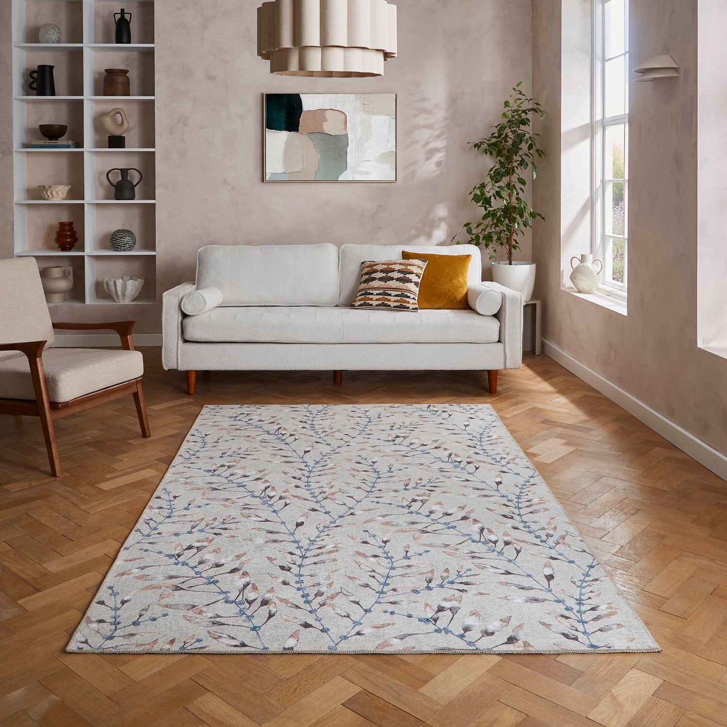 Harlequin Chaconia Stone Russet Washable Rug - Love-Rugs