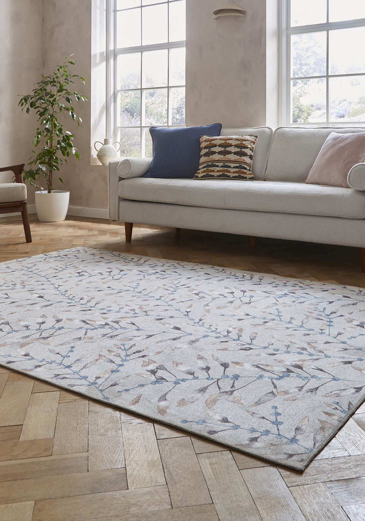 Harlequin Chaconia Stone Russet Washable Rug - Love-Rugs