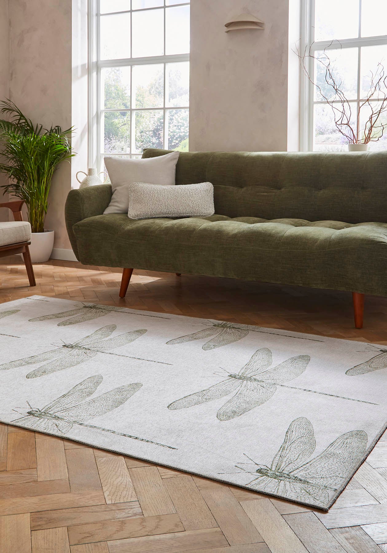 Harlequin Demoiselle Fern Washable Rug - Love-Rugs