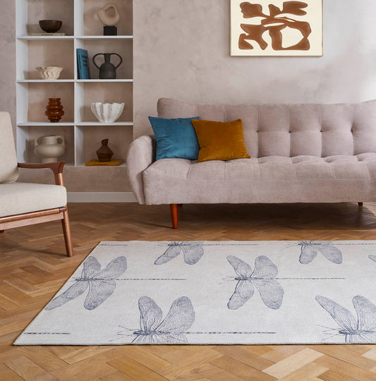 Harlequin Demoiselle Indigo Washable Rug - Love-Rugs alternate image