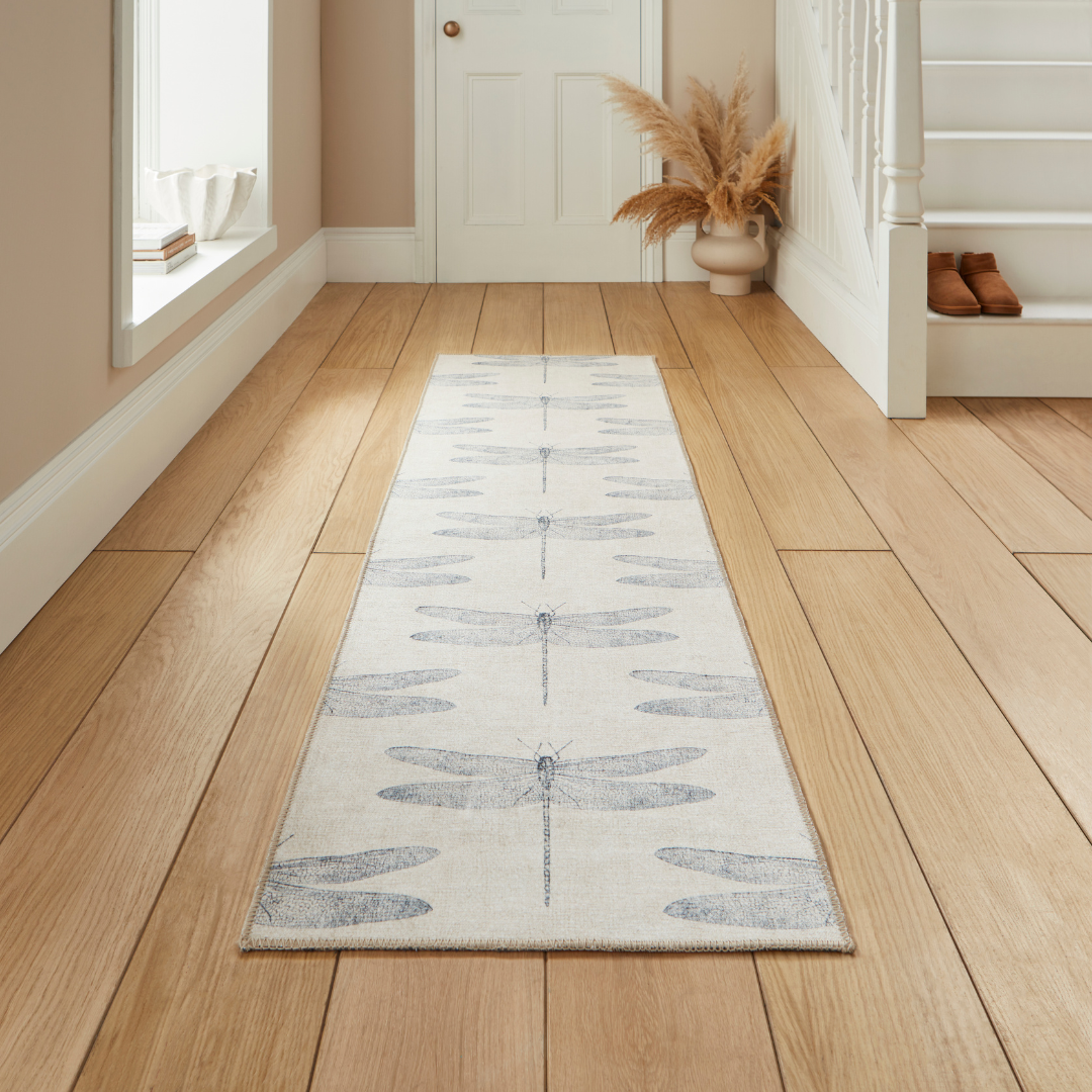 Harlequin Demoiselle Indigo Washable Runner Rug - Love-Rugs