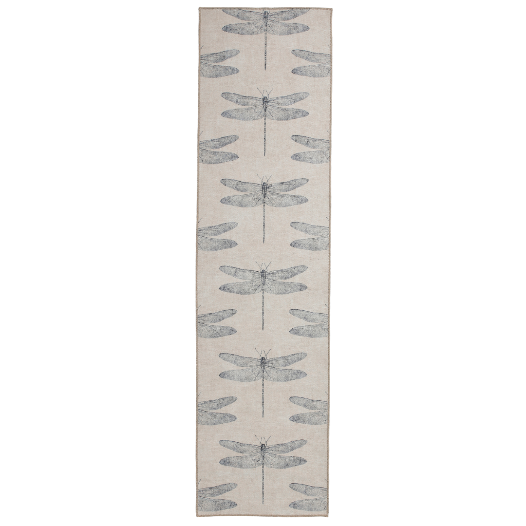 Harlequin Demoiselle Indigo Washable Runner Rug - Love-Rugs