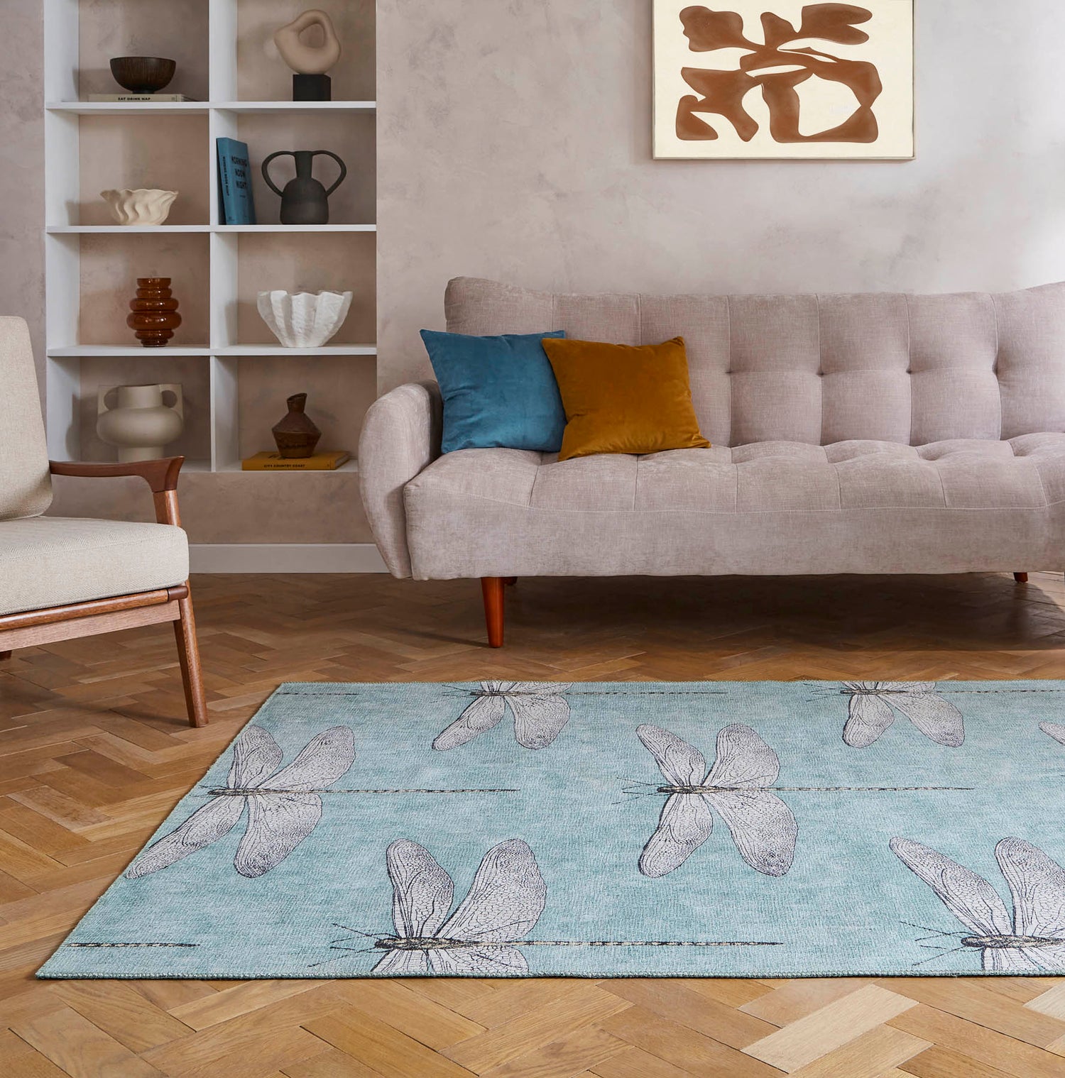 Harlequin Demoiselle Mineral Washable Rug - Love-Rugs