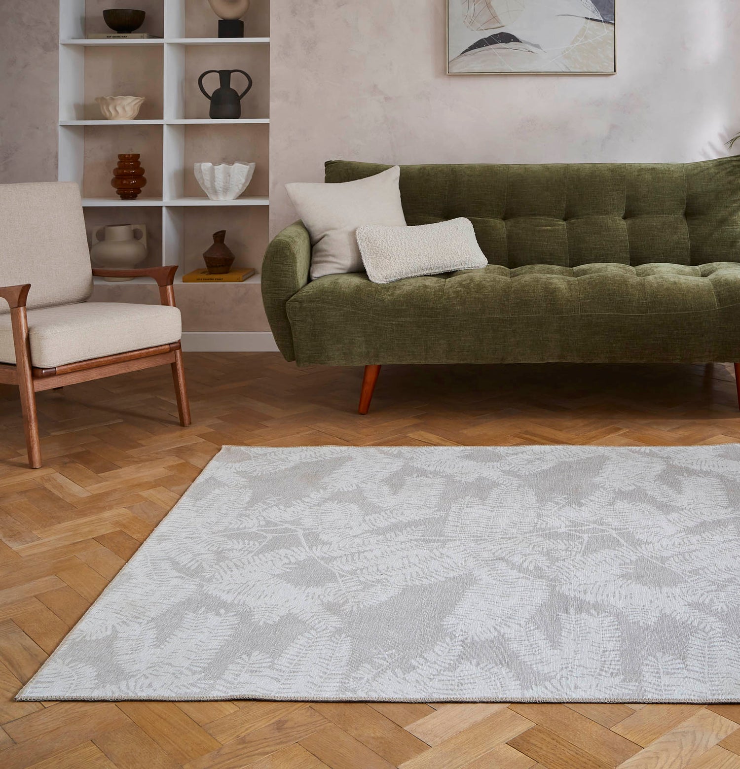 Harlequin Extravagance Champagne Washable Rug - Love-Rugs