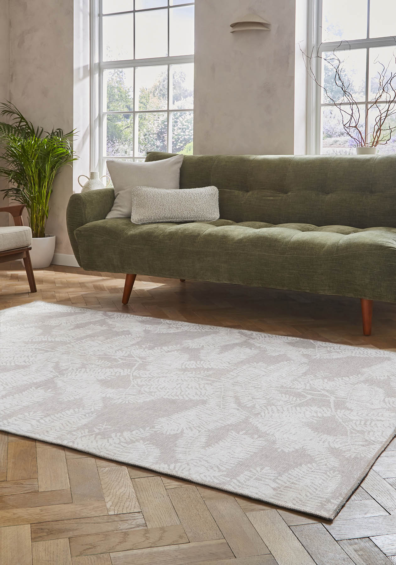 Harlequin Extravagance Champagne Washable Rug - Love-Rugs