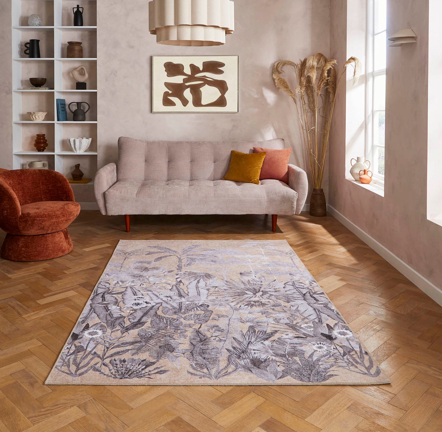 Harlequin Floreana Black Earth Washable Rug - Love-Rugs