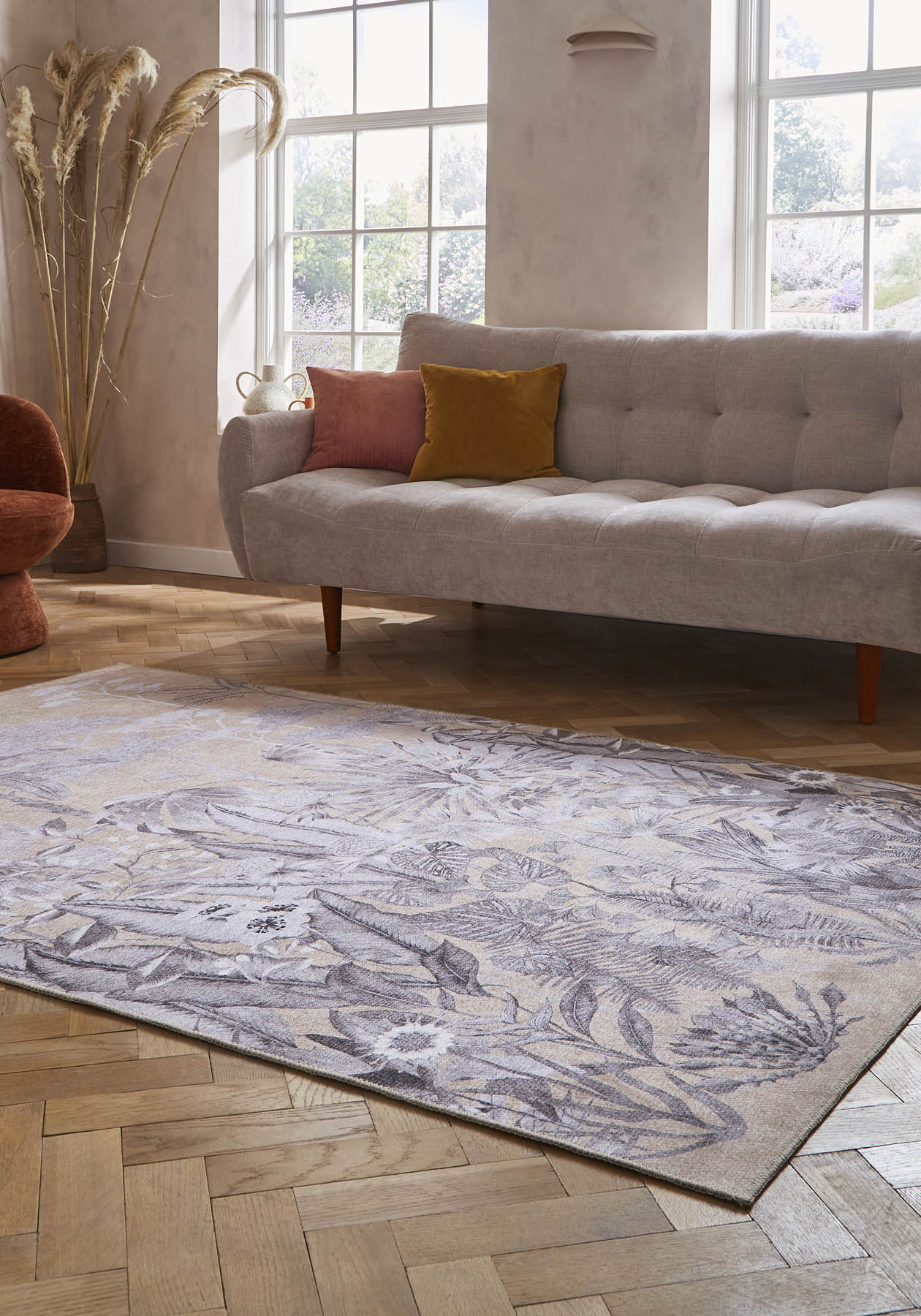 Harlequin Floreana Black Earth Washable Rug - Love-Rugs