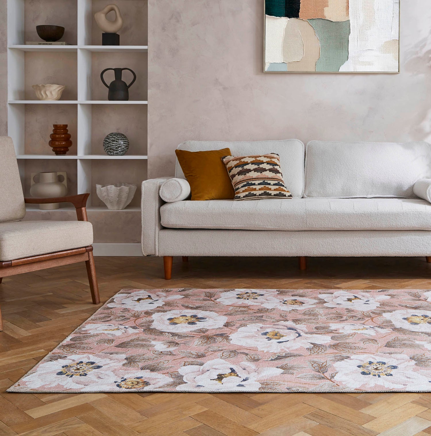 Harlequin Florent Blush Washable Rug - Love-Rugs