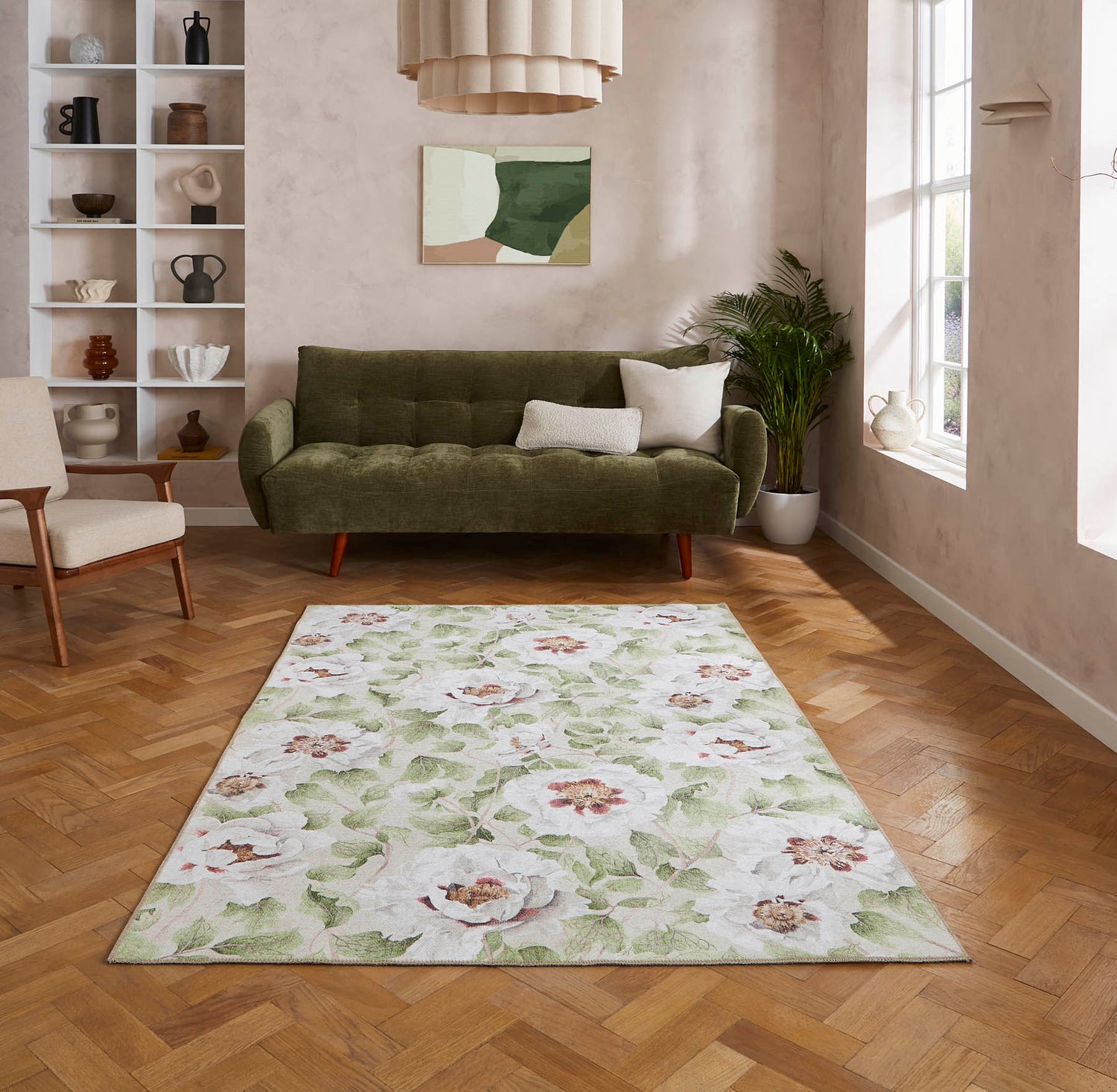 Harlequin Florent Fern Washable Rug - 