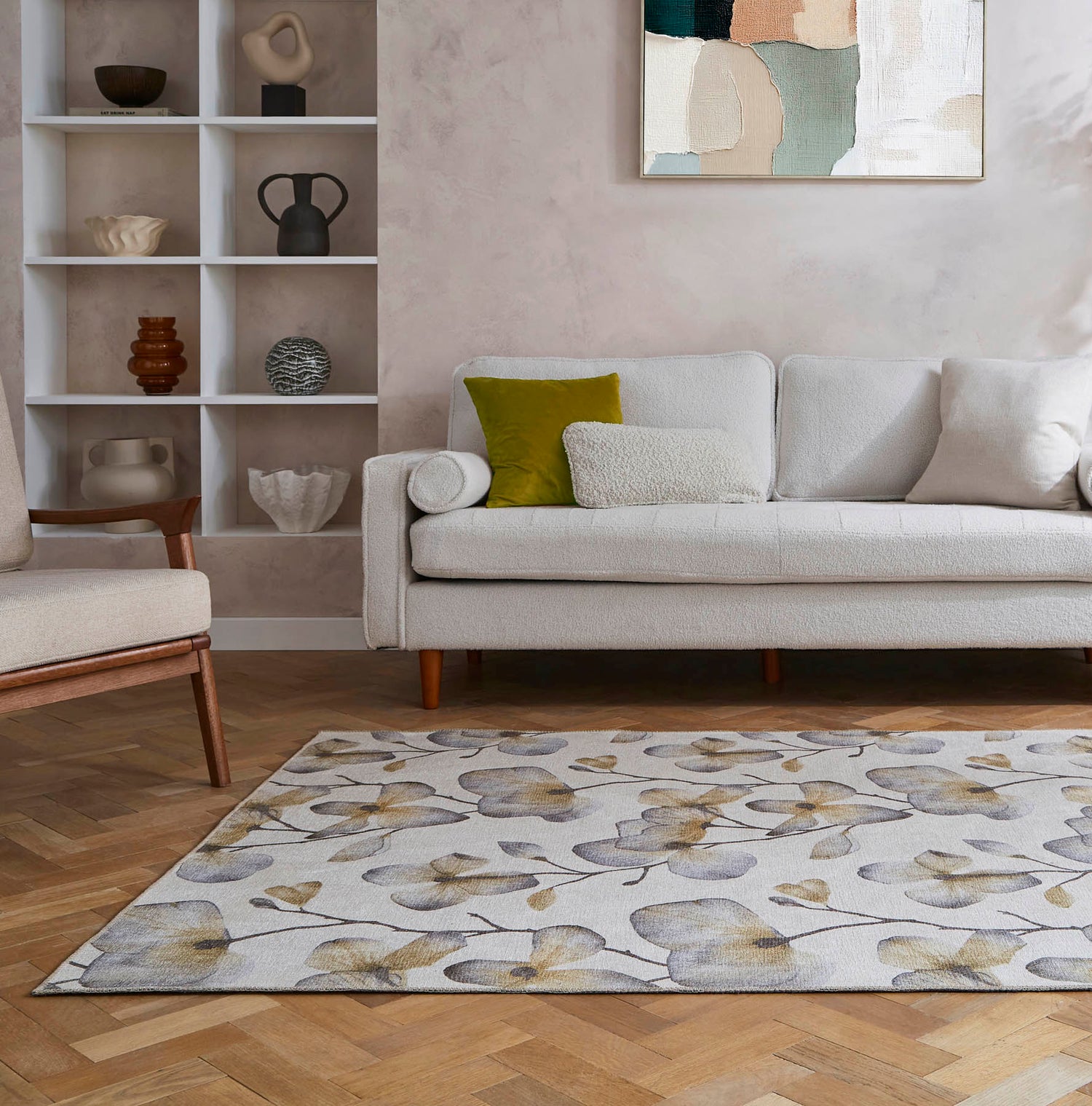 Harlequin Kienze Ochre Washable Rug - Love-Rugs