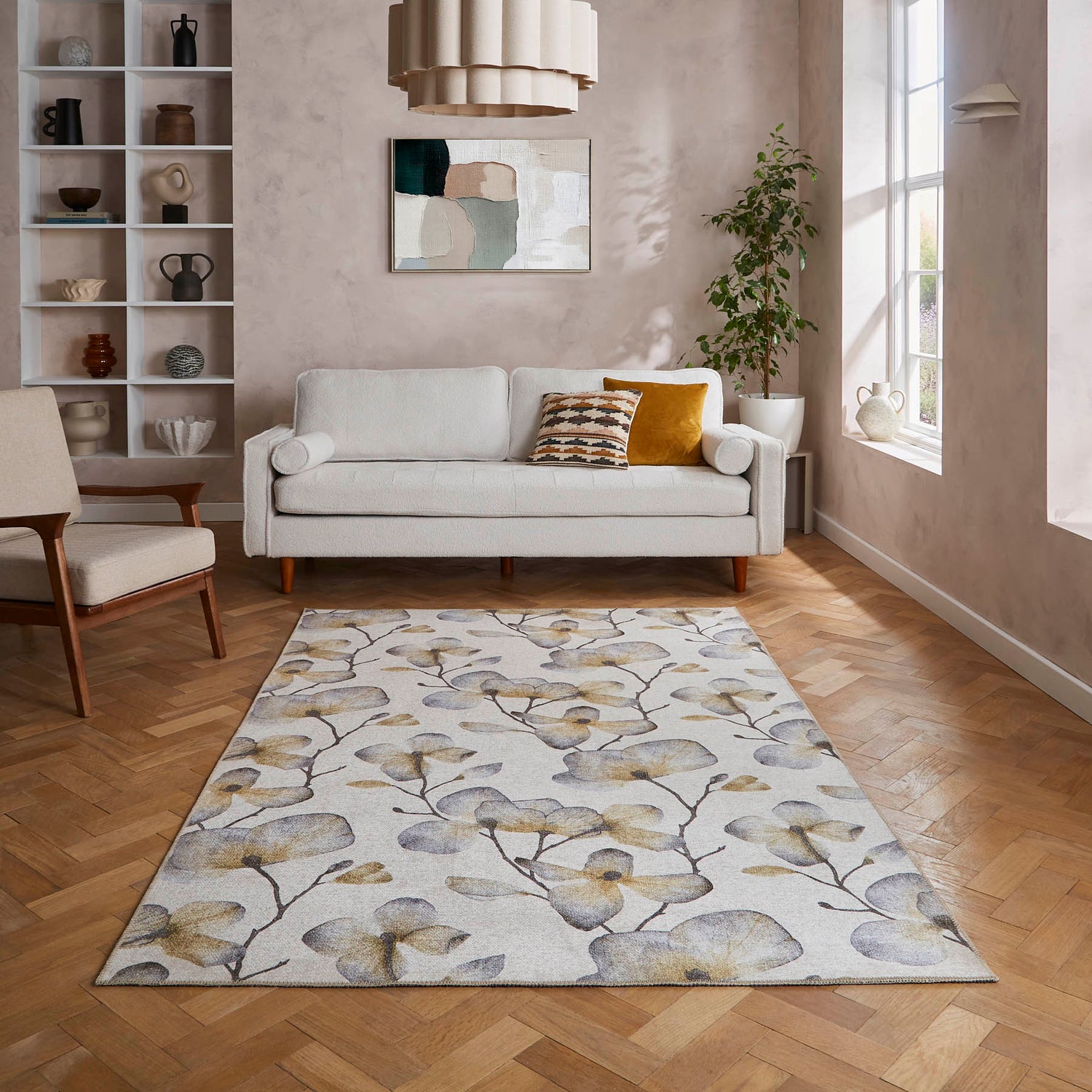 Harlequin Kienze Ochre Washable Rug - Love-Rugs