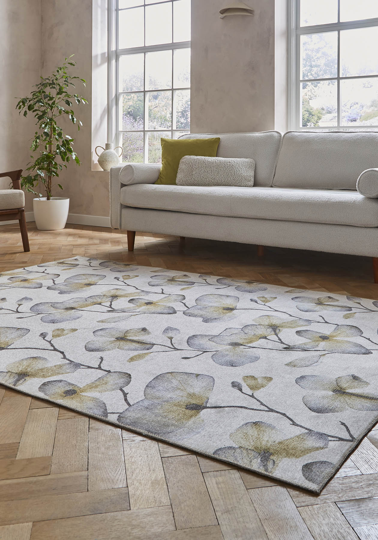Harlequin Kienze Ochre Washable Rug - Love-Rugs