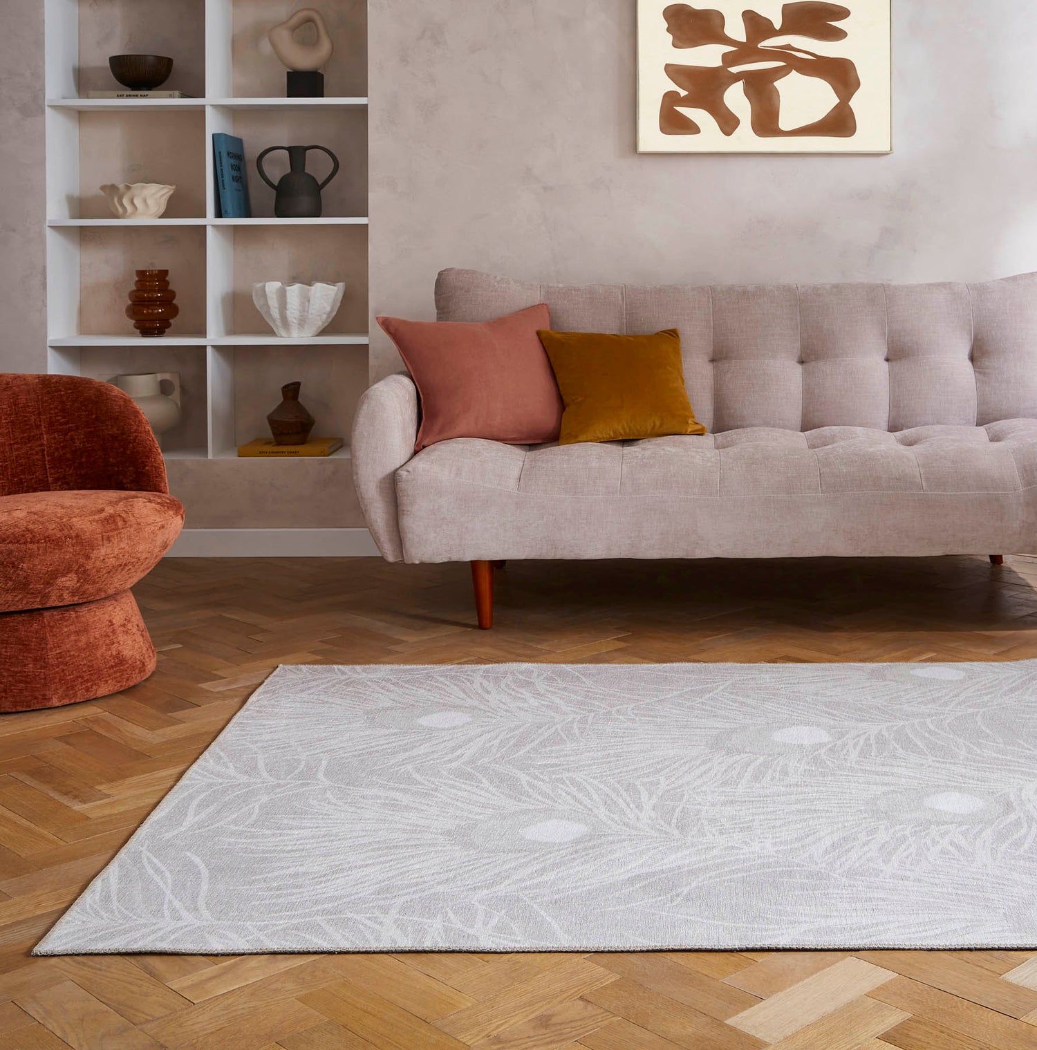 Harlequin Orlena Putty Washable Rug - Love-Rugs