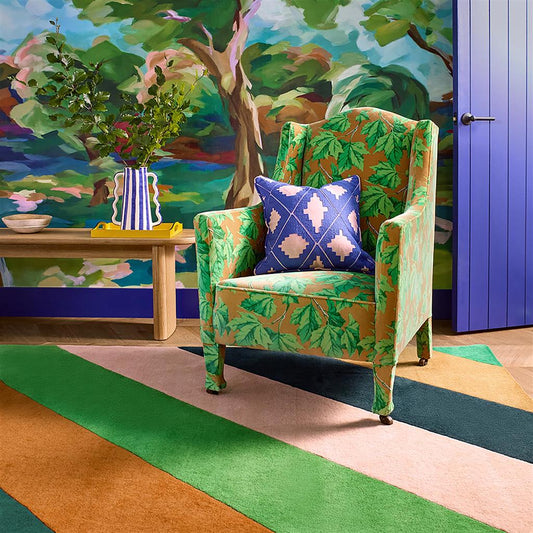 Harlequin Sherbet Stripe Emerald/Amber 144417 Rug LS alternate image