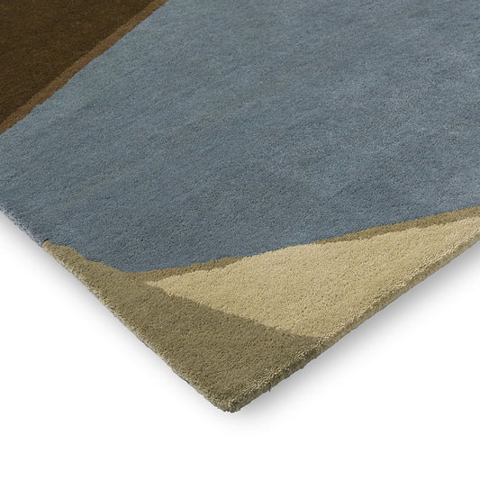 Harlequin Sumi Reflect Cornflour/Spice 143705 Rug Corner alternate image