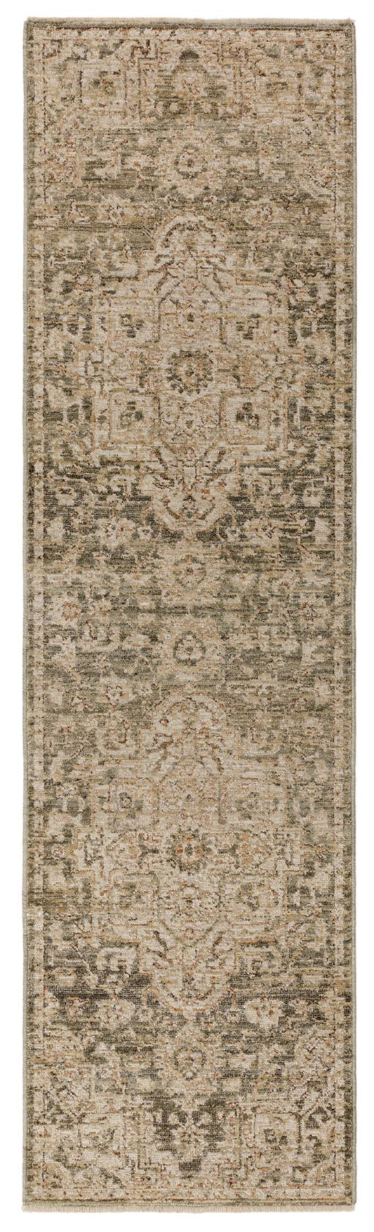 Heriz HE02 Serapi Green Runner Rug - Love-Rugs