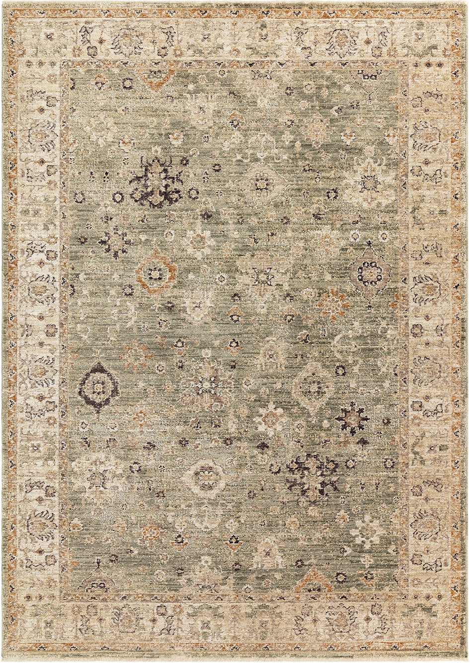 Bud Green Rug Heriz HE04 Ornate Green Rug – Love-Rugs