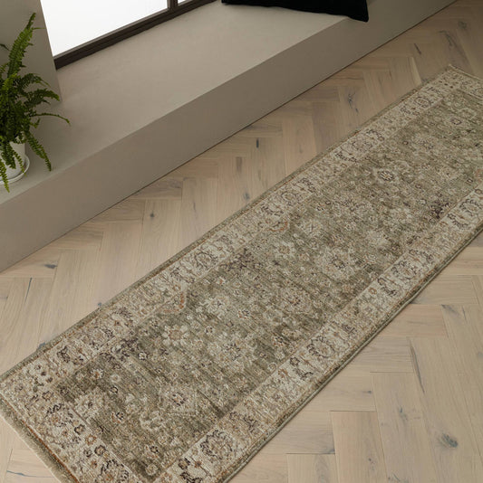 Heriz HE04 Ornate Green Runner Rug - Love-Rugs alternate image
