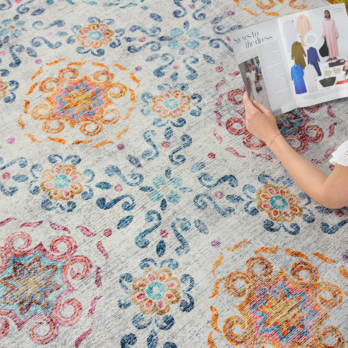 Hug Rug Eco-Washable Modern Damask Rug – Love-Rugs
