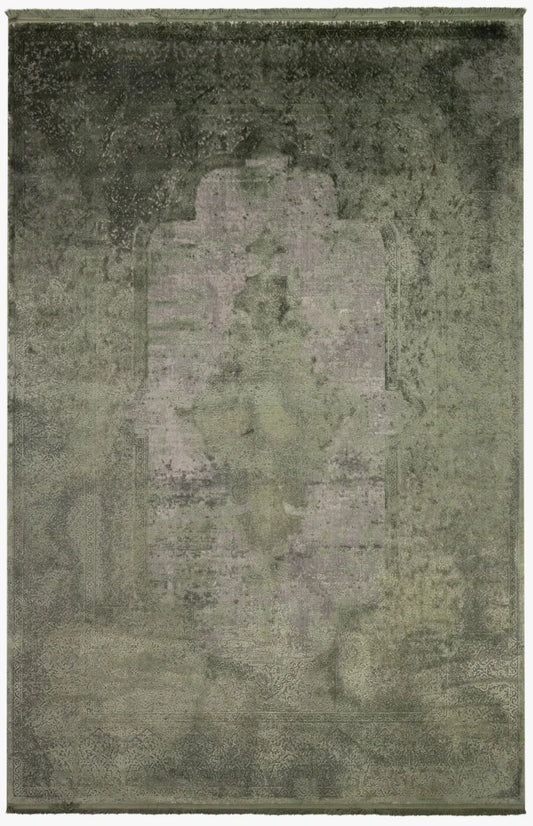 Toros Overdyed Medallion Green Rug
