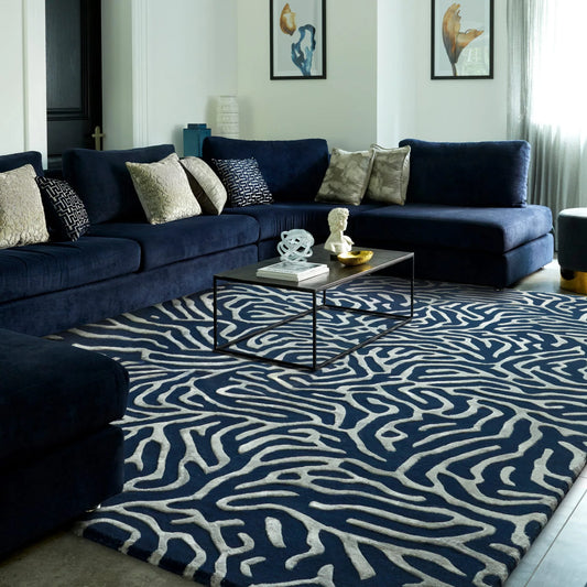 Katherine Carnaby Coral Blue Rug - Love-Rugs alternate image