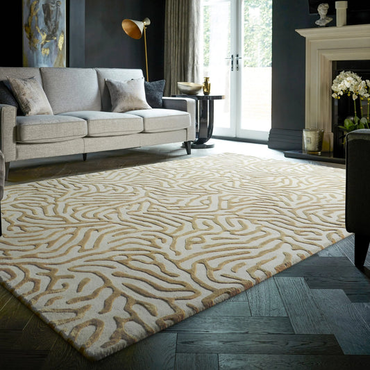 Katherine Carnaby Coral Gold Rug - Love-Rugs alternate image