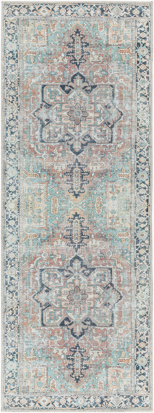 Kemer Machine Washable Vintage KMR2307 Runner Rug - Love-Rugs