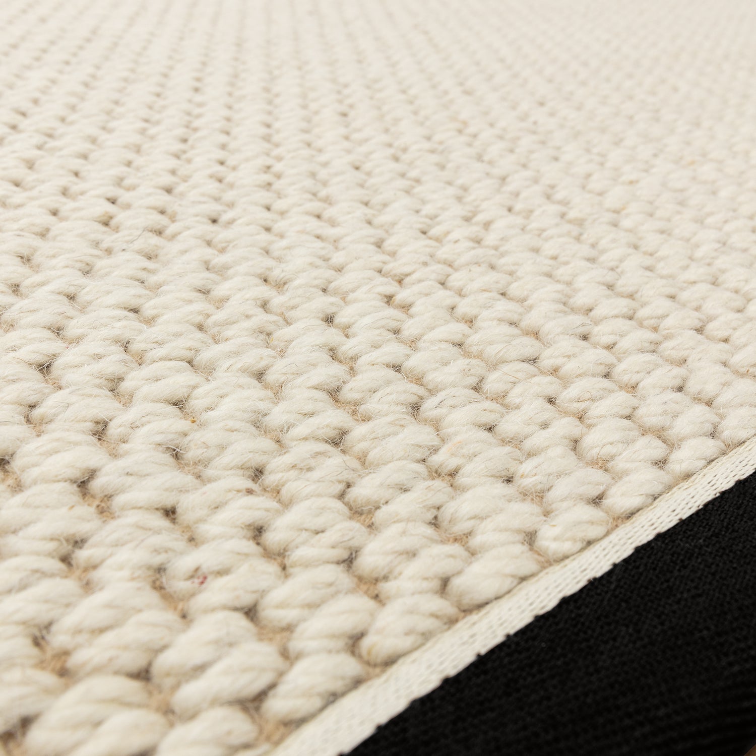 Korra Double Loop Charcoal Cream Rug - Love-Rugs