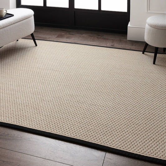 Korra Double Loop Charcoal Cream Rug - Love-Rugs alternate image