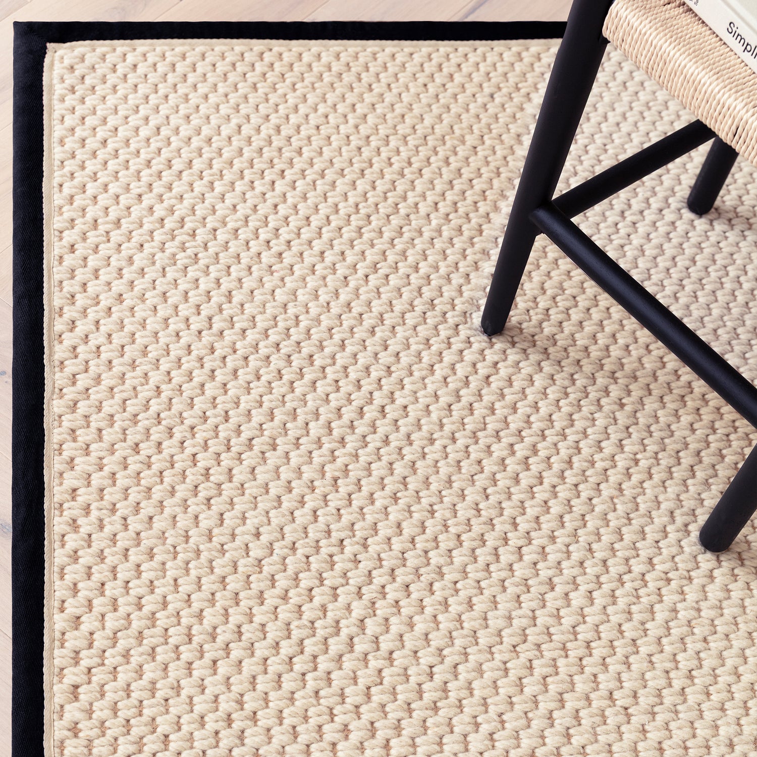 Korra Double Loop Charcoal Cream Rug - Love-Rugs