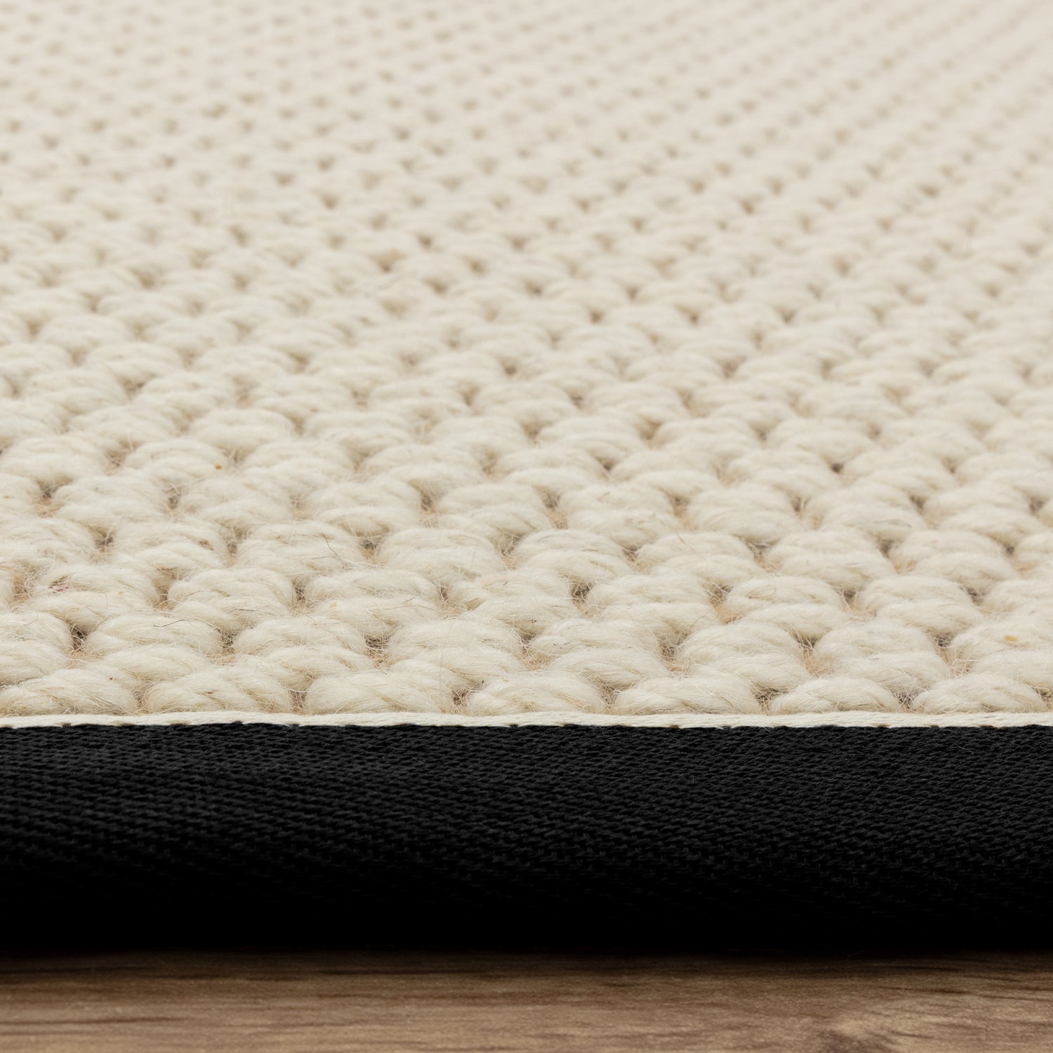 Korra Double Loop Charcoal Cream Rug - Love-Rugs