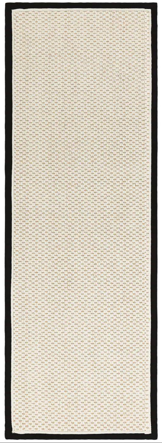 Korra Double Loop Charcoal Cream Runner Rug - Love-Rugs