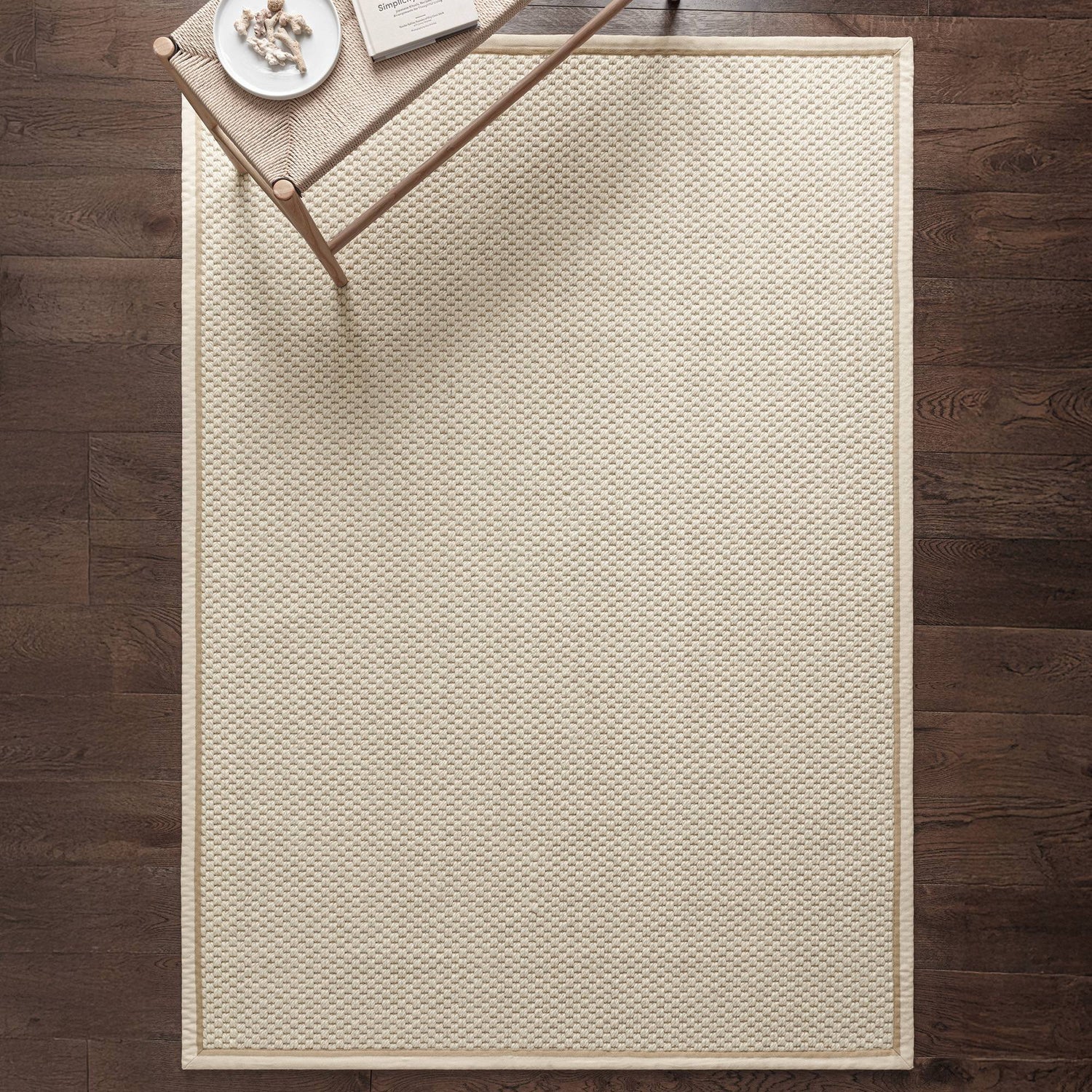 Korra Double Loop Cream Linen Rug - Love-Rugs