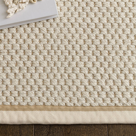 Korra Double Loop Cream Linen Rug - Love-Rugs alternate image