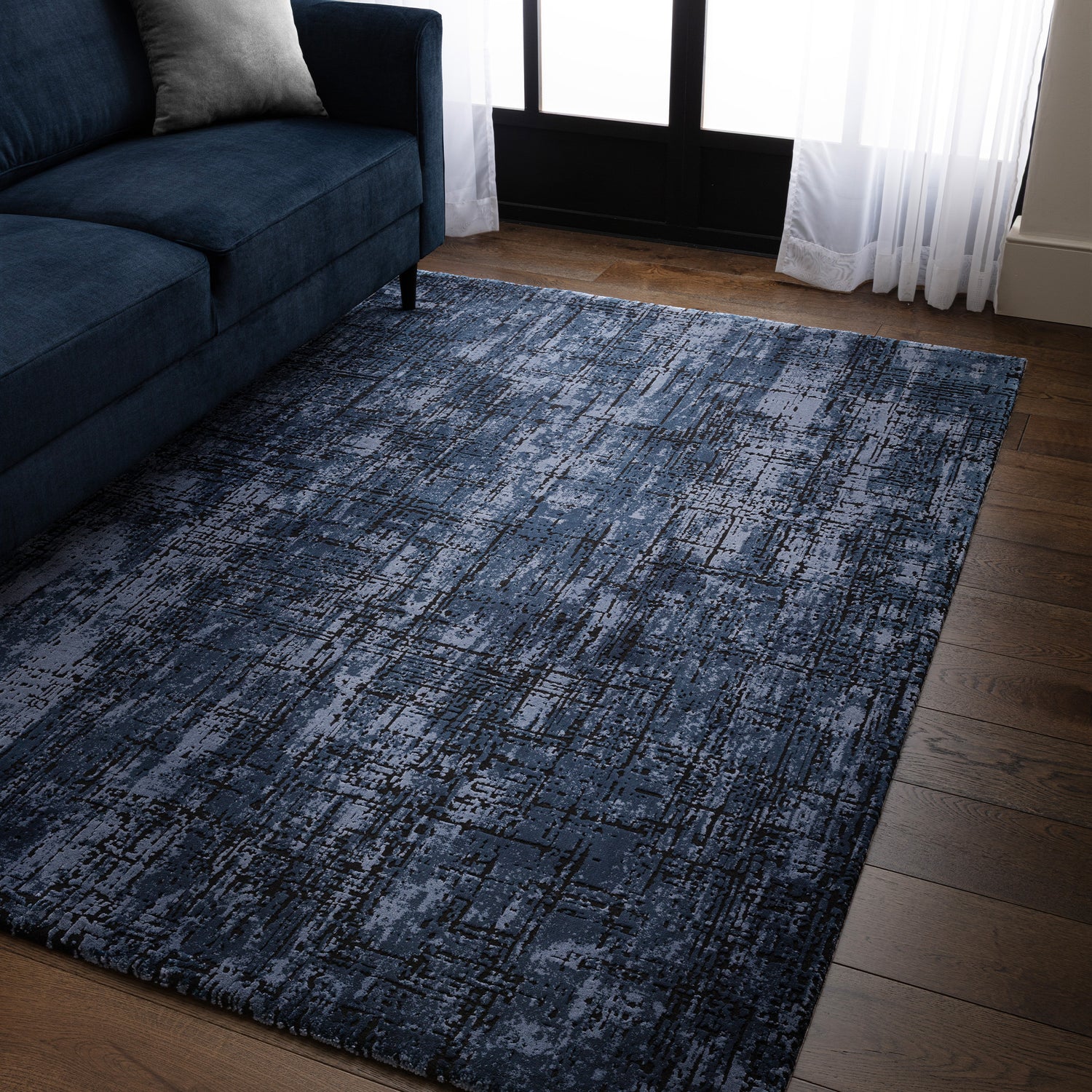 Kuza Abstract Navy Rug - Love-Rugs