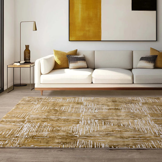 Kuza Portrait Gold Rug - Love-Rugs alternate image