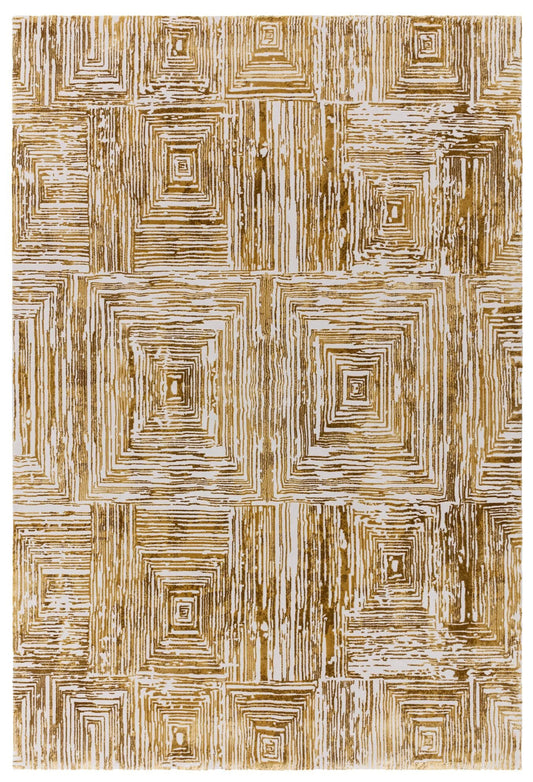 Kuza Portrait Gold Rug - Love-Rugs