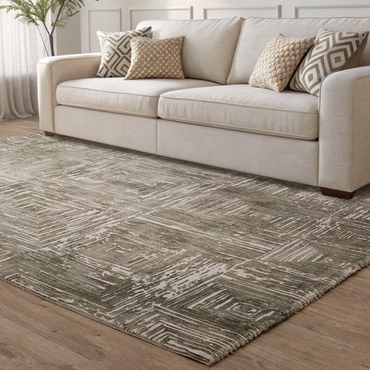 Kuza Portrait Khaki Rug - Love-Rugs alternate image