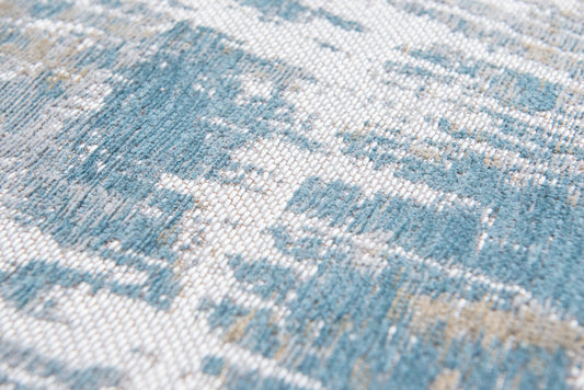 Louis De Poortere Atlantic Streaks 8718 Long Island Blue Round Rug alternate image