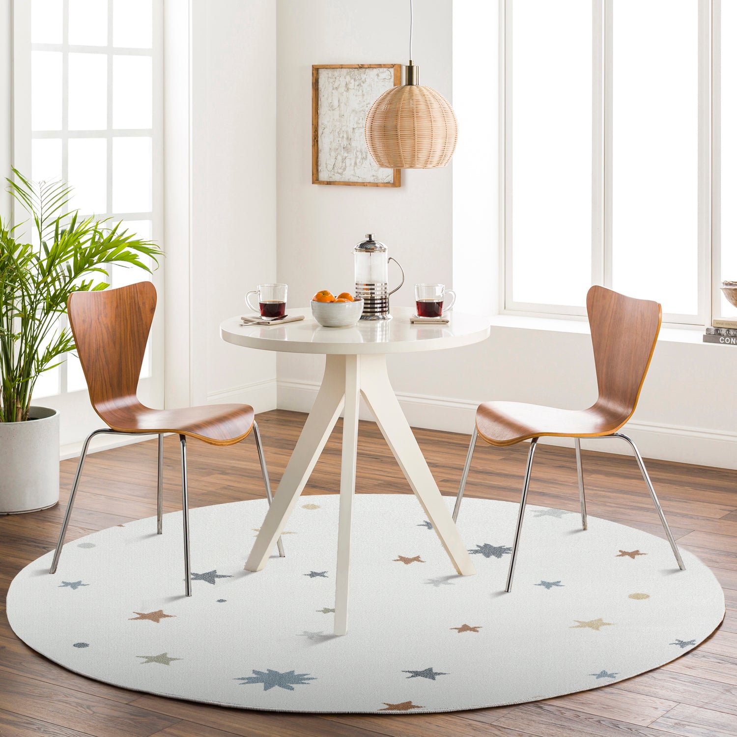 Lillian Machine Washable LLL2341 Round Rug