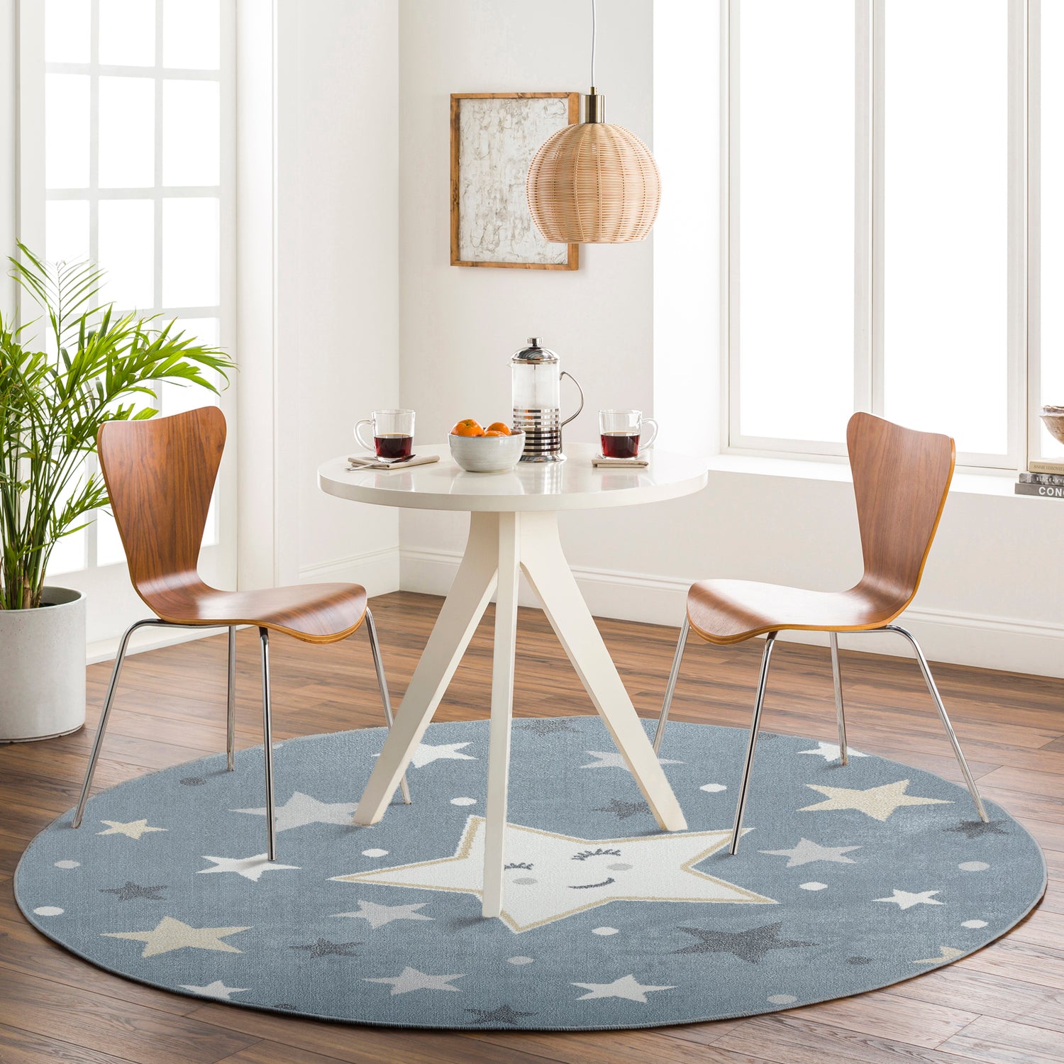 Lillian Machine Washable LLL2342 Round Rug