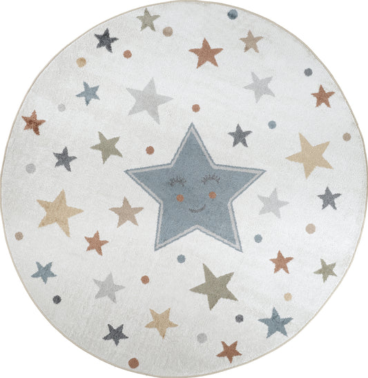 Lillian Machine Washable LLL2343 Round Rug