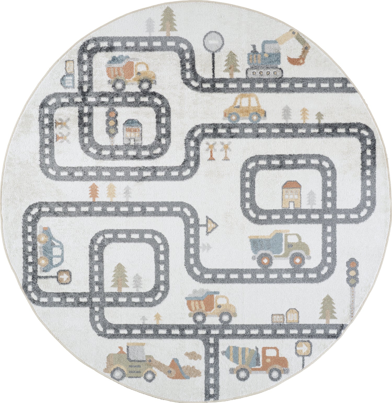 Lillian Machine Washable LLL2347 Round Rug