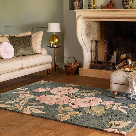 Laura Ashley Aylworth Trail Fern Green 078607 Rug - Love-Rugs alternate image