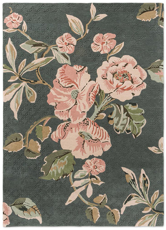 Laura Ashley Aylworth Trail Fern Green 078607 Rug - Love-Rugs
